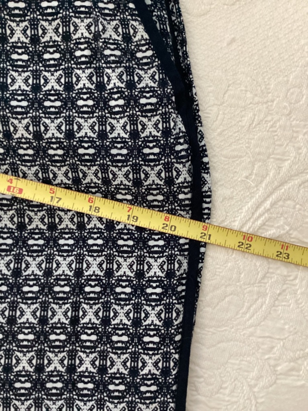 POROPHROSE NAVY BLUE WHITE LOUNGING PANTS WITH DRAWSTRING SIZE S/M - Picture 7 of 10